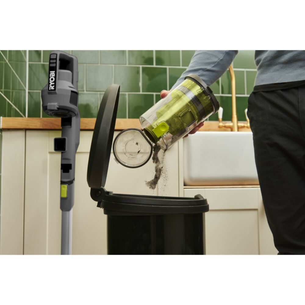 Ryobi ONE+ borstlös skaftdammsugare RSVS18-1X40GL (4,0 Ah)