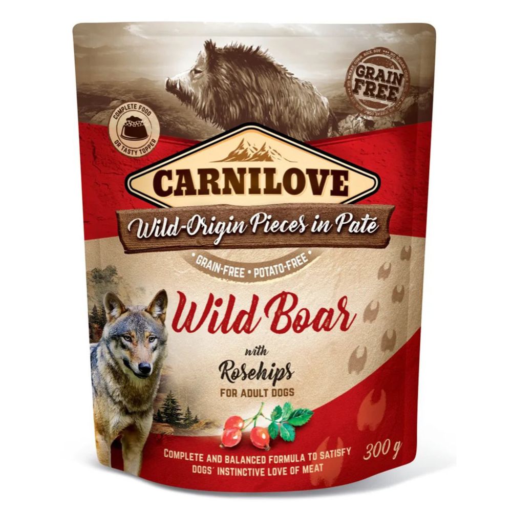 Carnilove Villisika ruusunmarja patee koirille 300 g