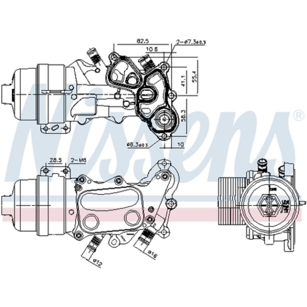 Oljekylare, motor 30-05858