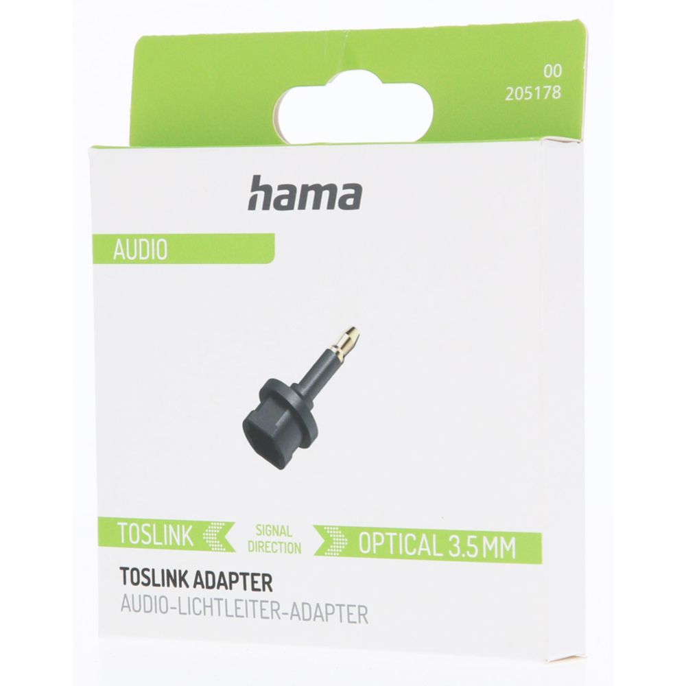 Hama Audioadapteri, 3,5 mm ODT Toslink uros - ODT Toslink naaras