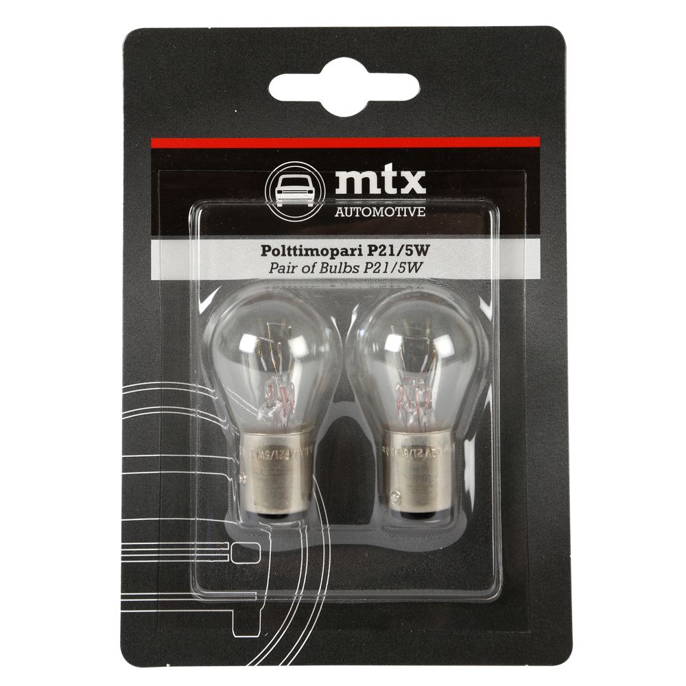 MTX Automotive BAY15d metallsockellampa 12V 21/5W P21/5W 2 st.