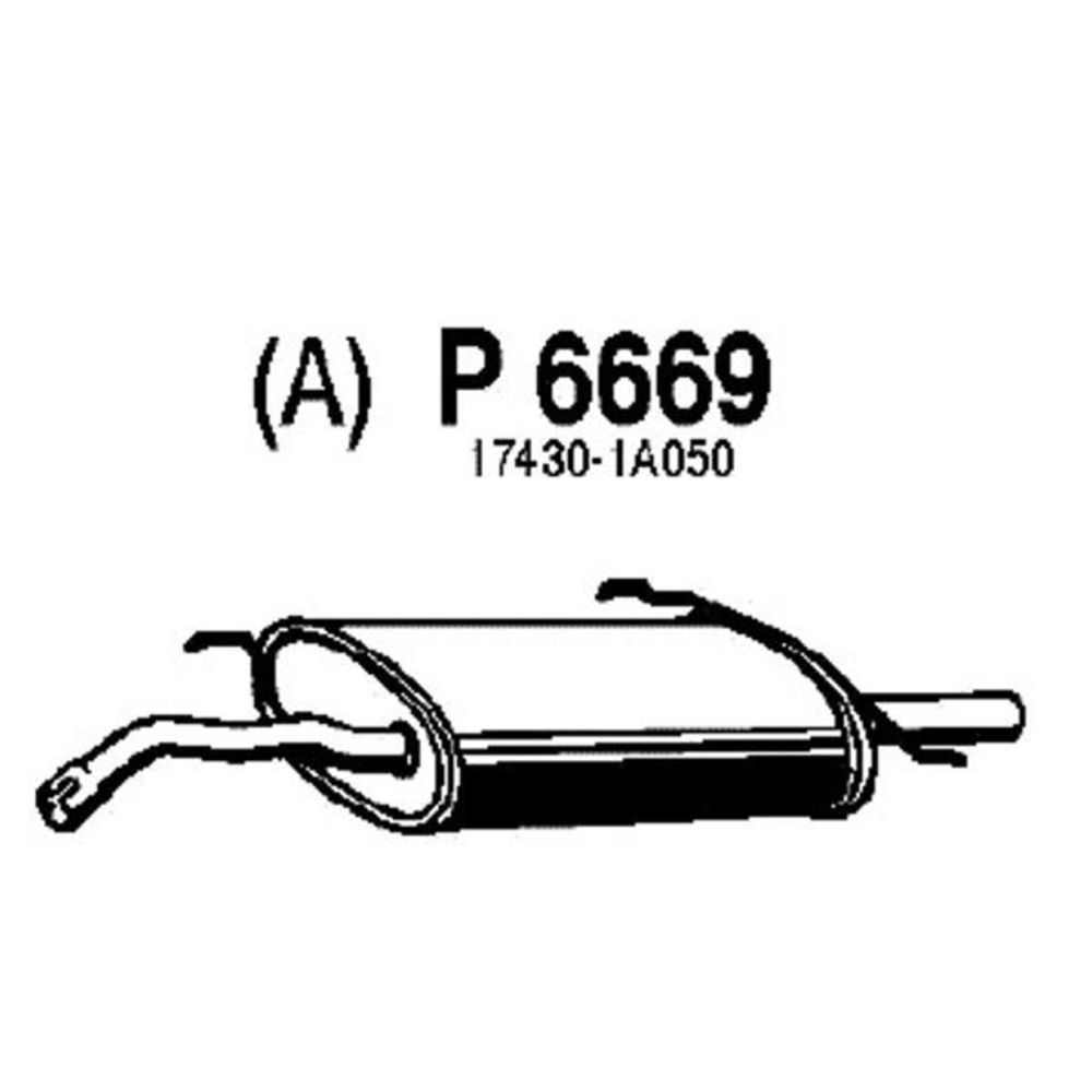 Bakre ljuddämpare 14-6669