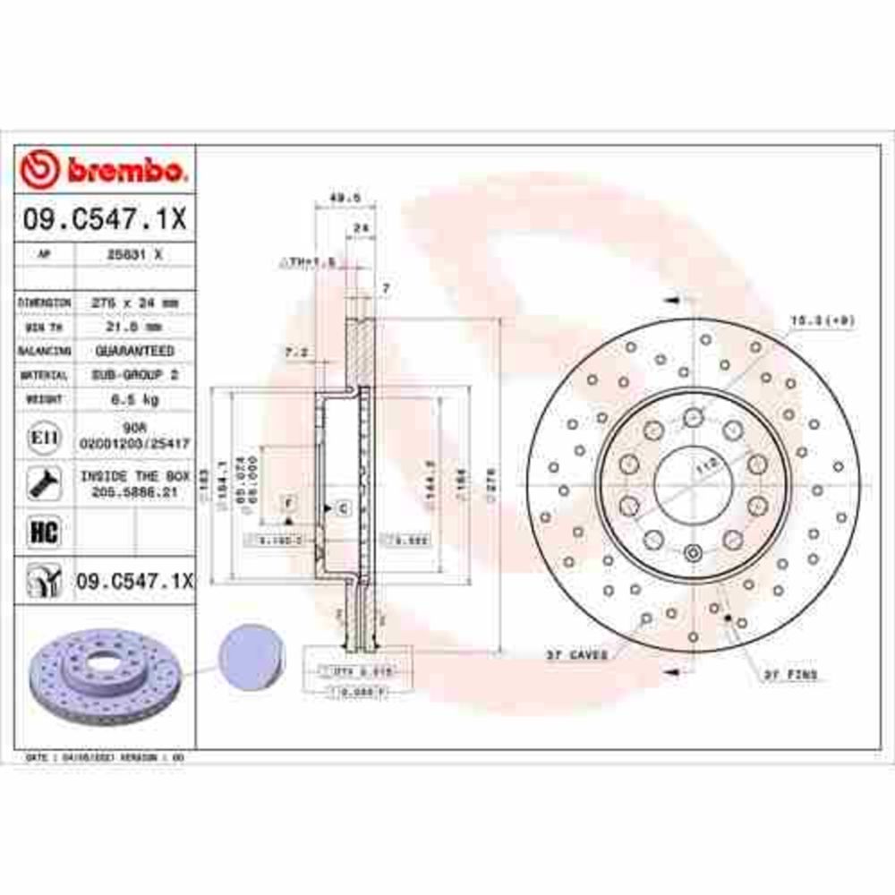 Bromsskiva 22-00616