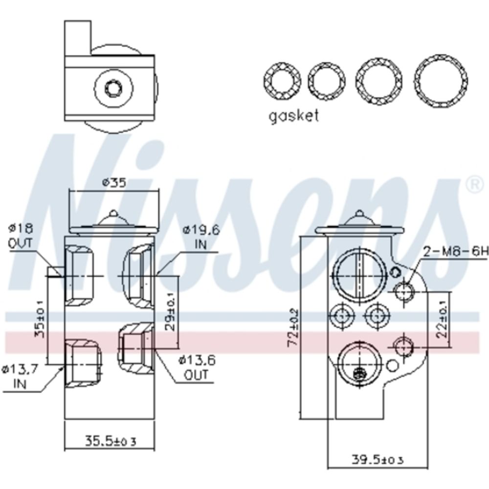 Ilmastointilaitteen paisuntaventtiili 12-00366