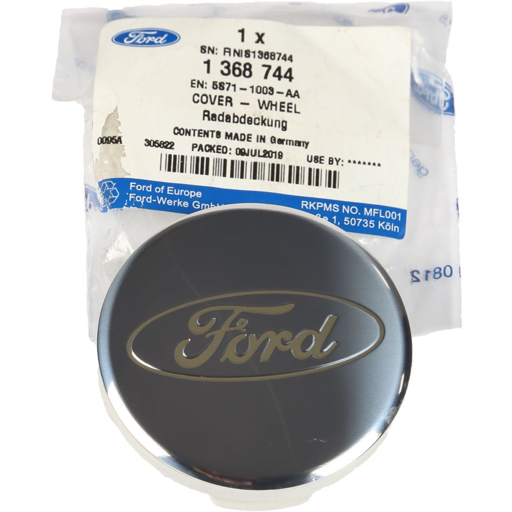 Vanteen keskiömerkki ø60mm Ford vaalea/kulta alkuperäinen