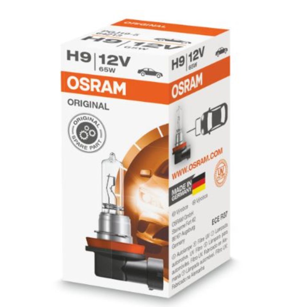 Osram H9-polttimo 12 V 65 W kaukovalo