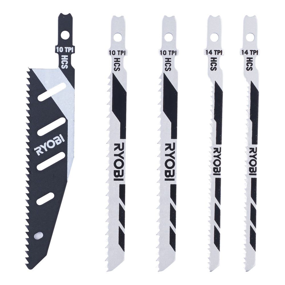 Ryobi ONE+ pistosahanteräsarja puulle ja muoville 5 osaa RAK05JSBFC