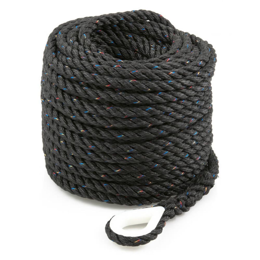 Poly Ropes ankkuriköysi musta 12 mm, 35 m
