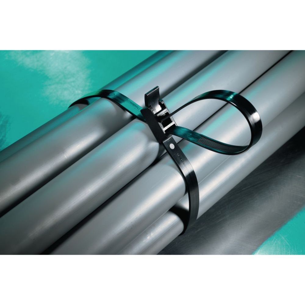 HellermannTyton SpeedyTie avatav plastvits 750 x 13,0 must 5 tk