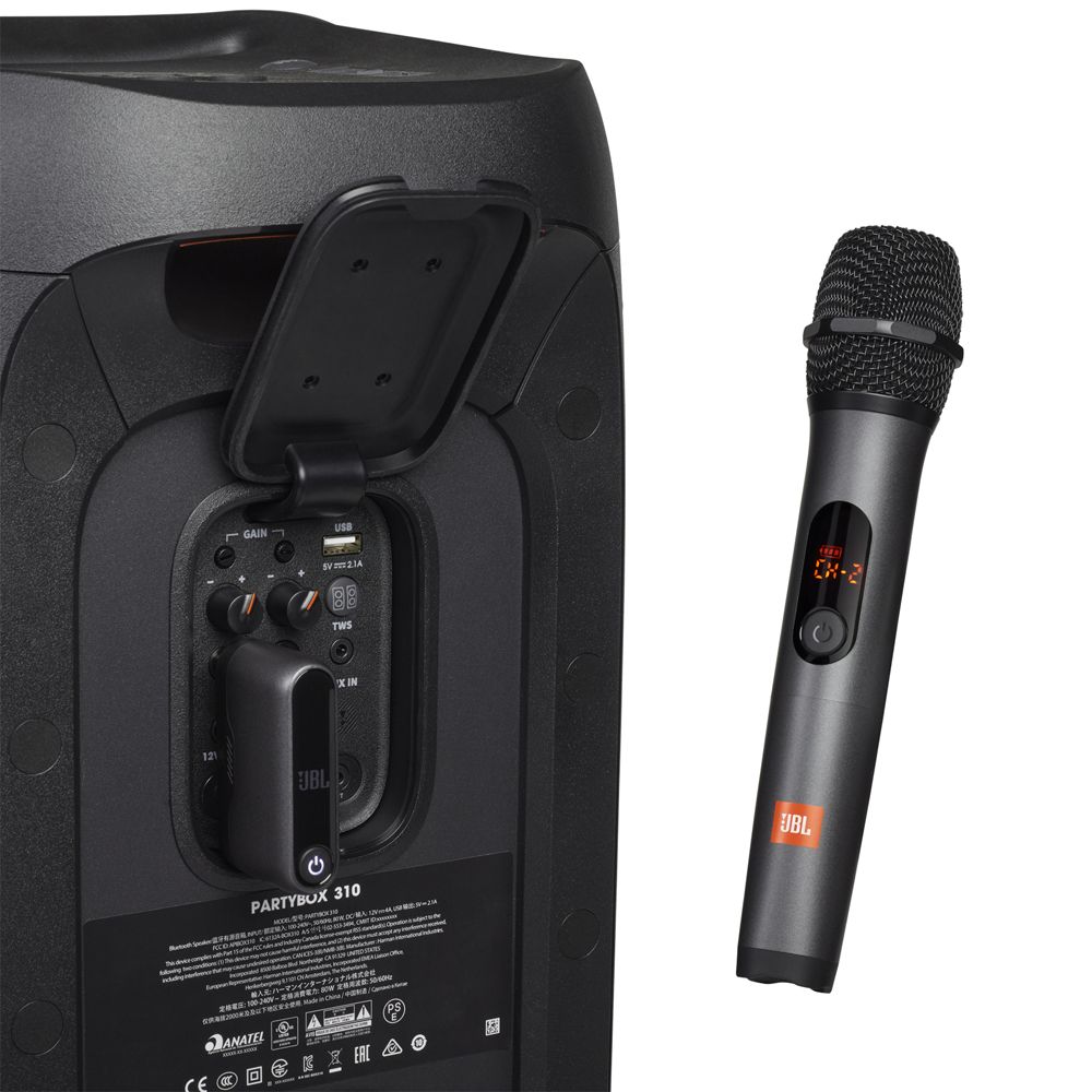 JBL PartyBox Encore Essential ja langattomat mikrofonit 2 kpl