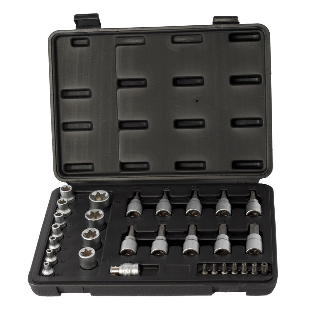 MTX Tools Basic Torx bitshyls och hylsnyckelsats 29 delar