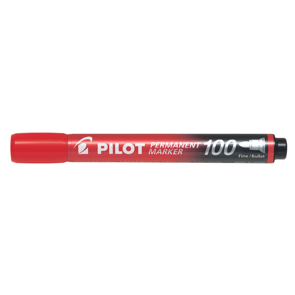 Pilot merkintäkynä Permanent Marker 100 punainen