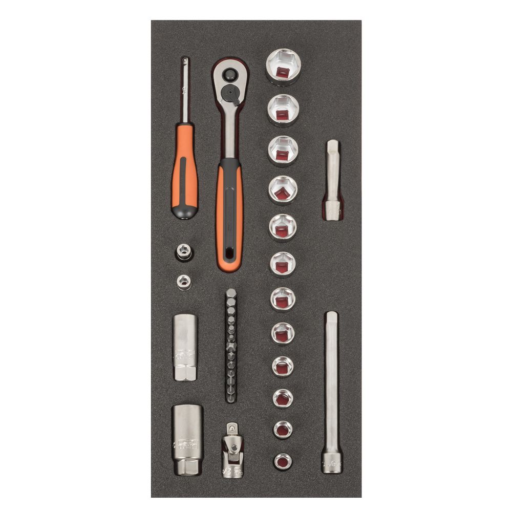 Bahco FF1E2504EH S padrunikomplekt tööriistakärule 3/8"