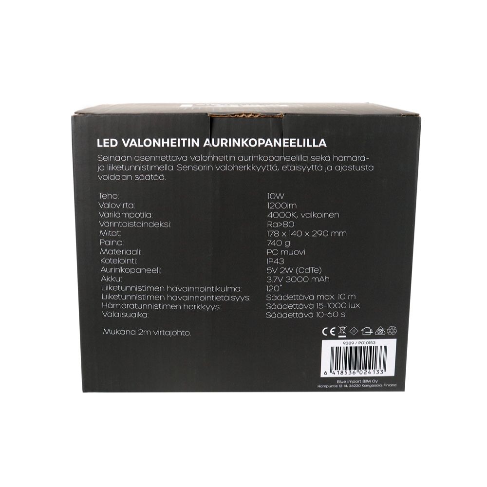 Led Energie solar-valonheitin 10W 1200lm 4000K