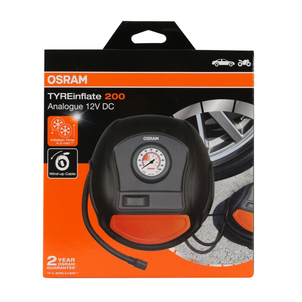 Osram Tyreinflate 200 renkaantäyttölaite ja rengaspainemittari