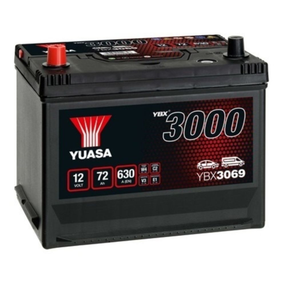 Yuasa YBX3069 72Ah / 600A Batteri L269 x B174 x H225 +-