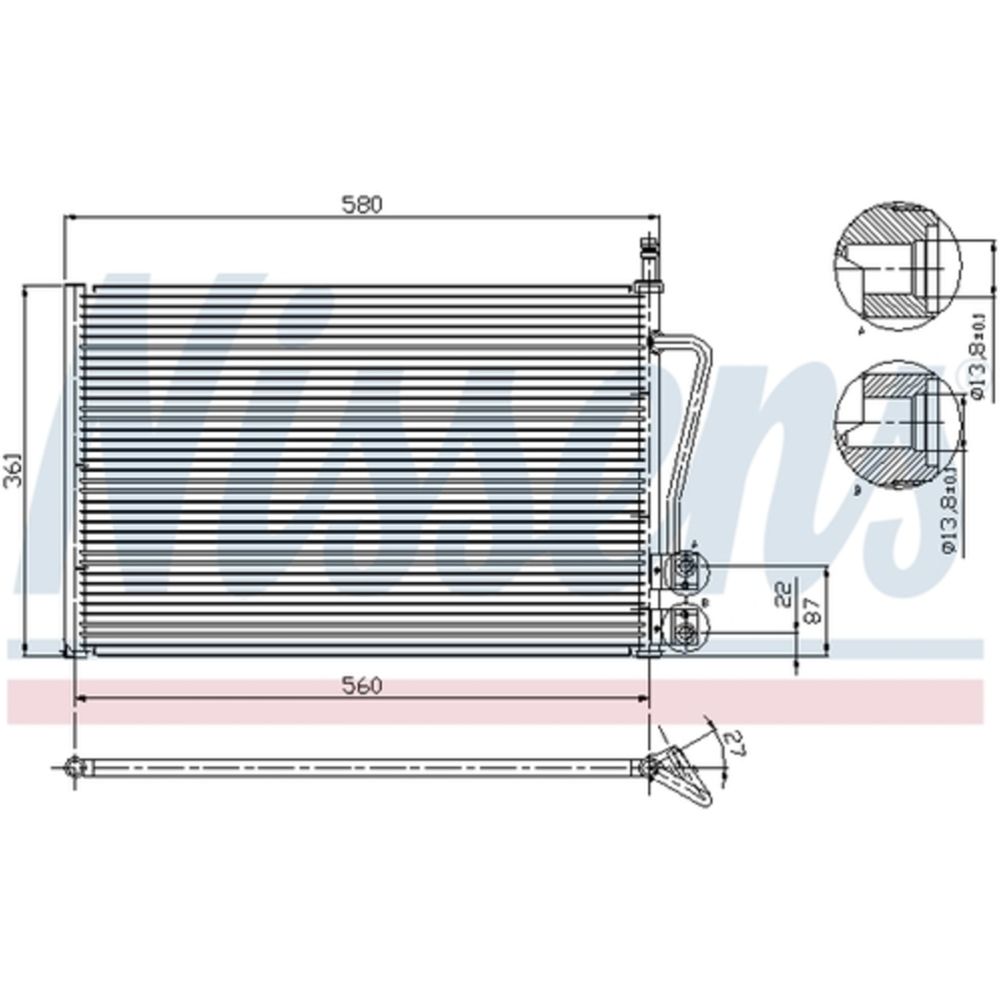 Ilmastointilaitteen lauhdutin 30-00243