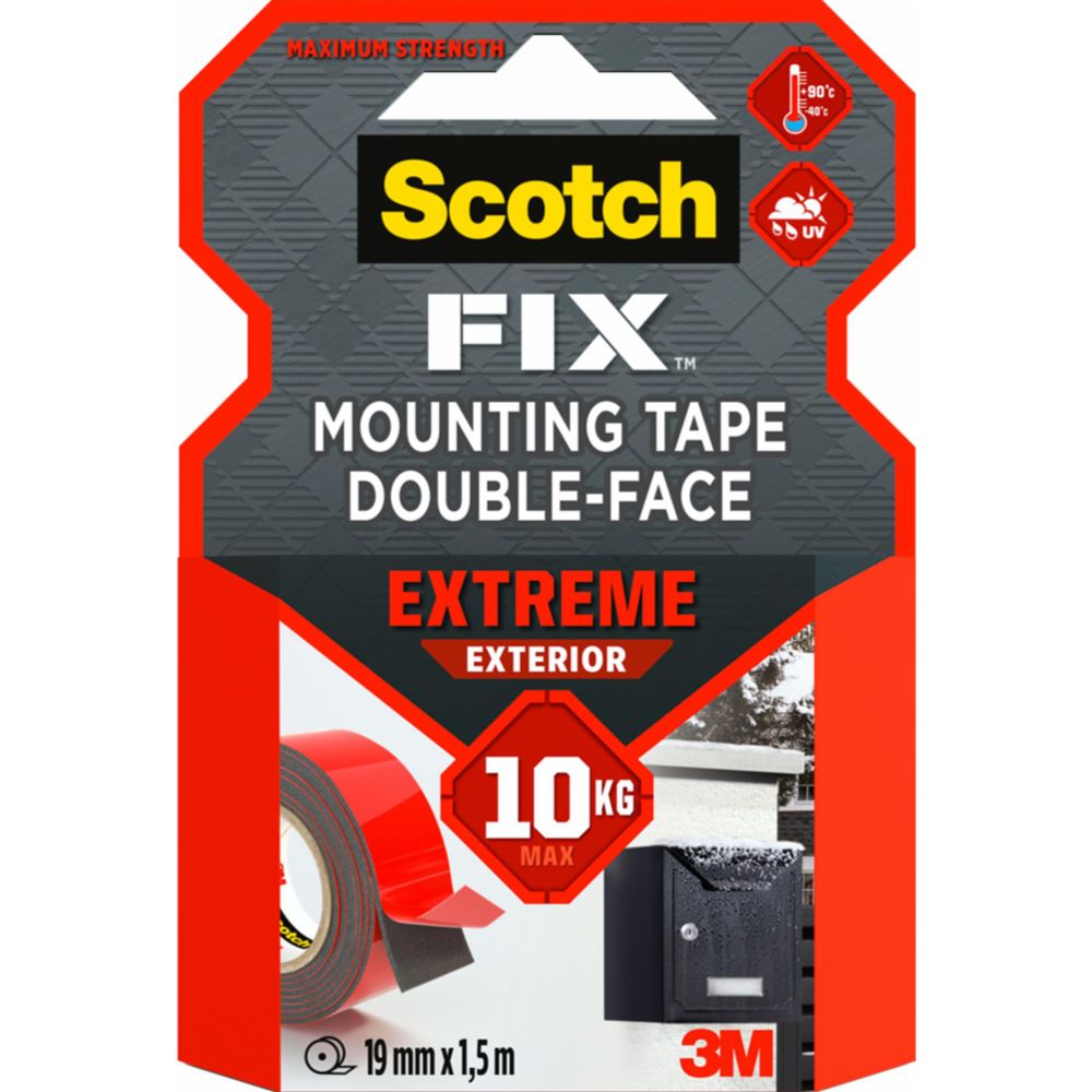 Scotch monteringstejp dubbelhäftande 19 mm x 1,5 m
