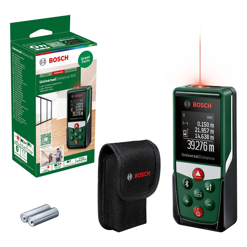 Bosch UniversalDistance 50C laserkaugusmõõtja, 50 m
