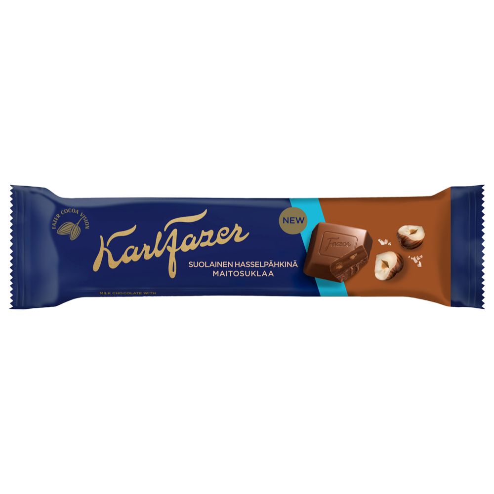 Karl Fazer Suolainen Hasselpähkinä suklaapatukka 37g