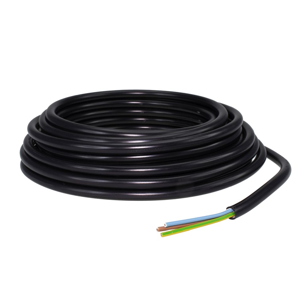 Harju asennuskaapeli MMJ 3 x 1,5² 5 m musta