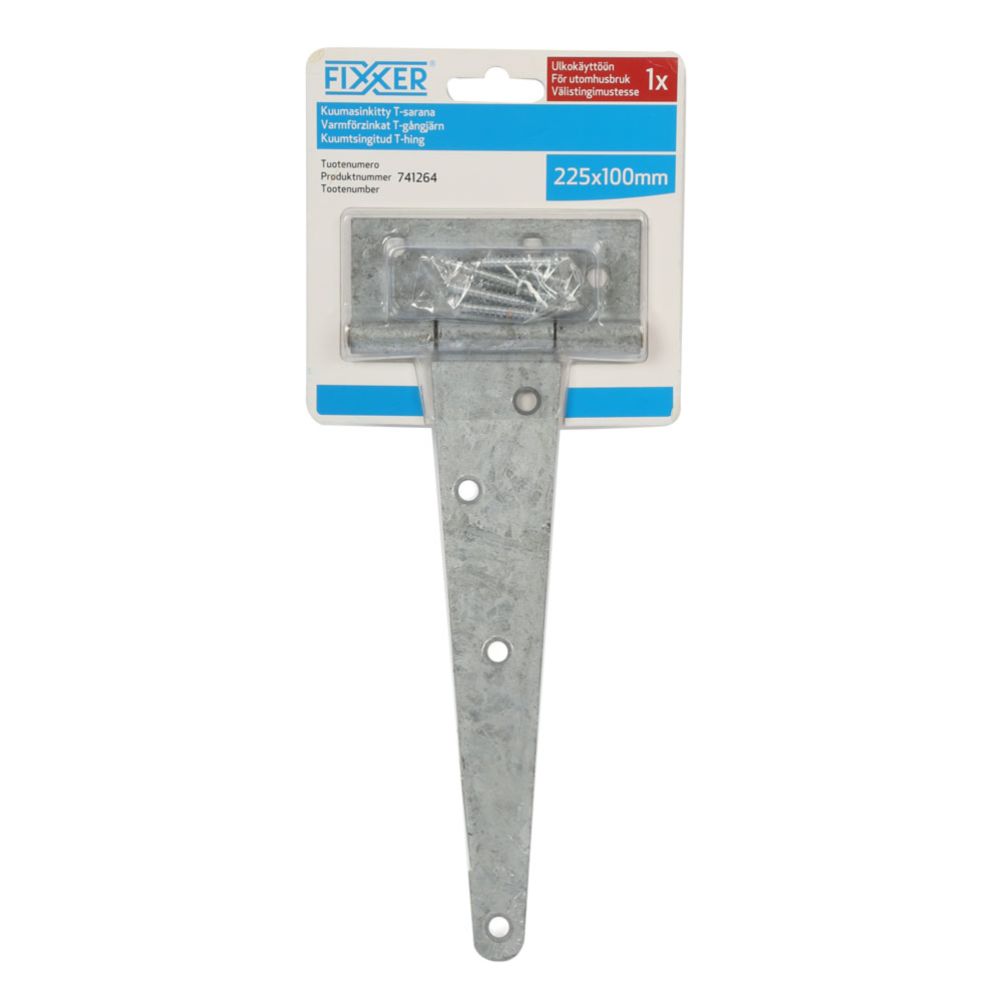Fixxer® T-gångjärn varmförzinkat 225 x 100 mm