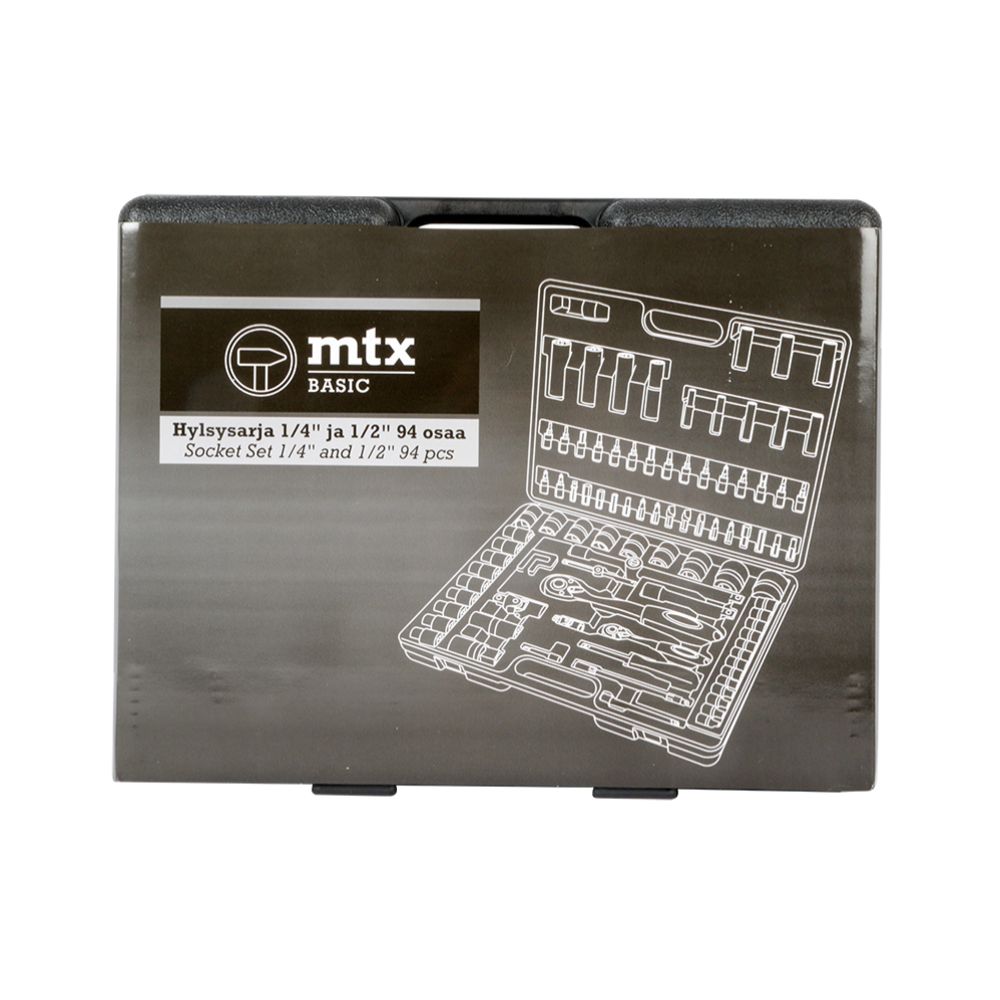 MTX Tools Basic hylsysarja 1/2" & 1/4" 94 osaa