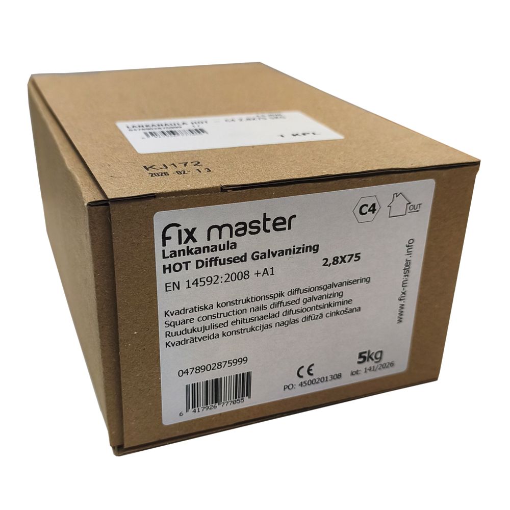 Fixmaster lankanaula kuumasinkitty C4 2.8 x 75 mm 5 kg