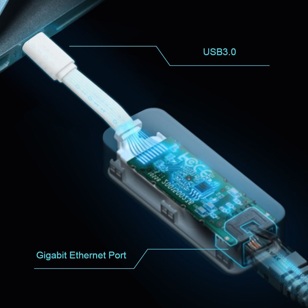 TP-LINK UE300C USB-C Gigabit Ethernet verkkoadapteri