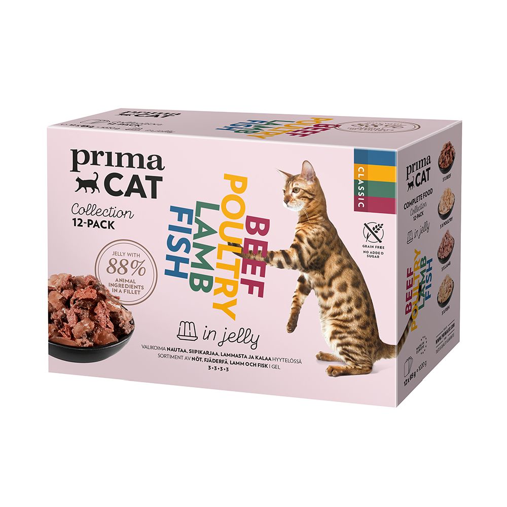 PrimaCat Classic hyytelölajitelma 12 x 85 g