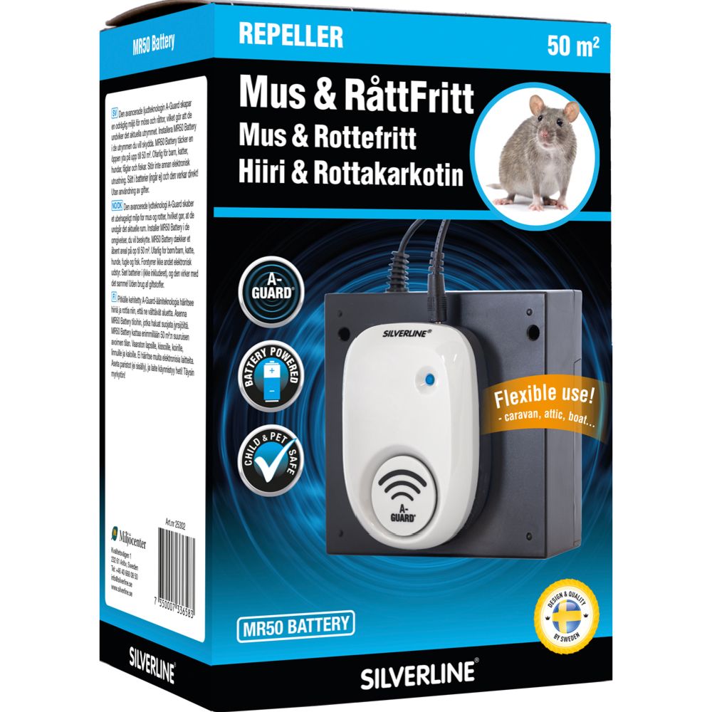 Silverline hiiri- ja rottakarkotin MR50 paristo