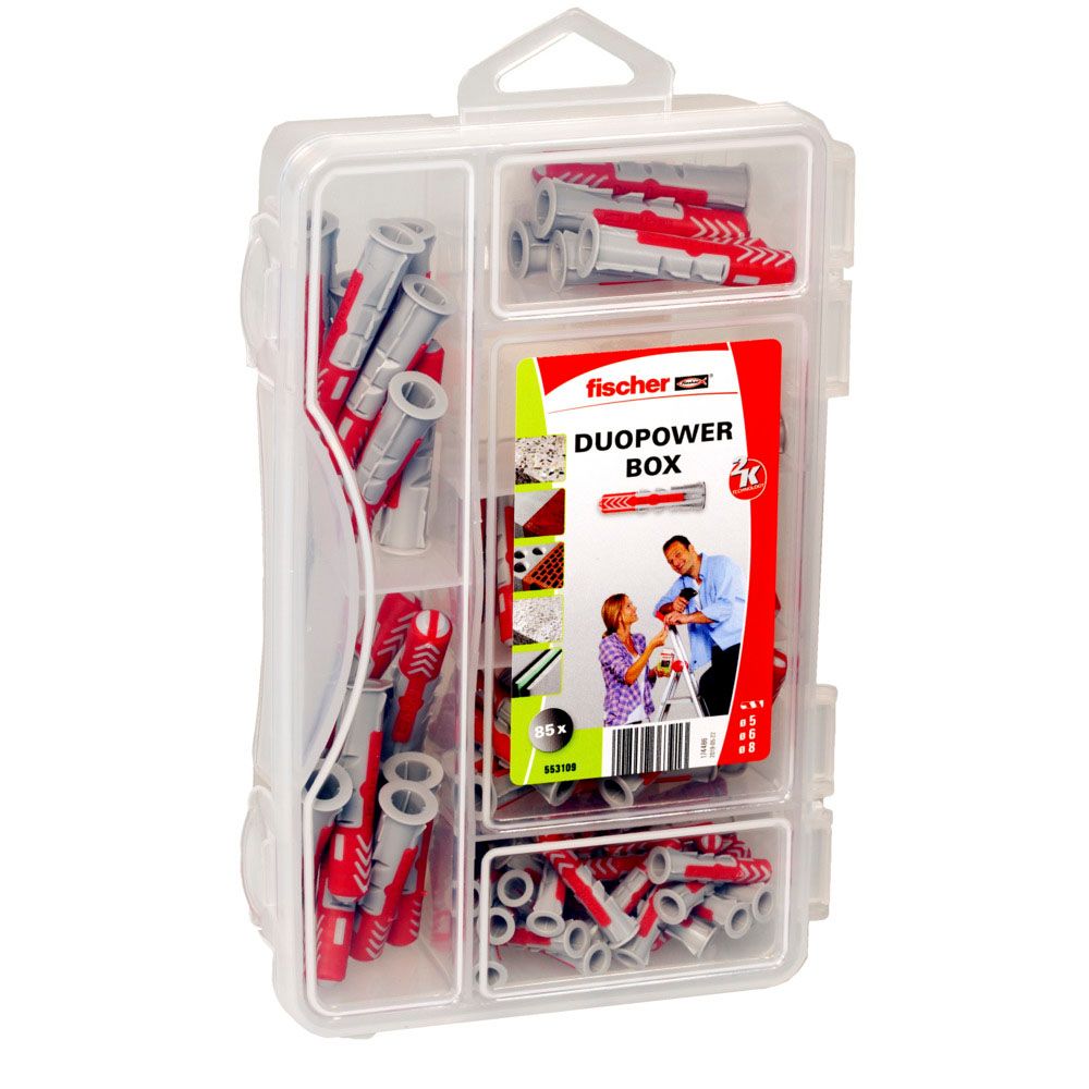 Fischer DuoPower universalplugg plastask 85 delar