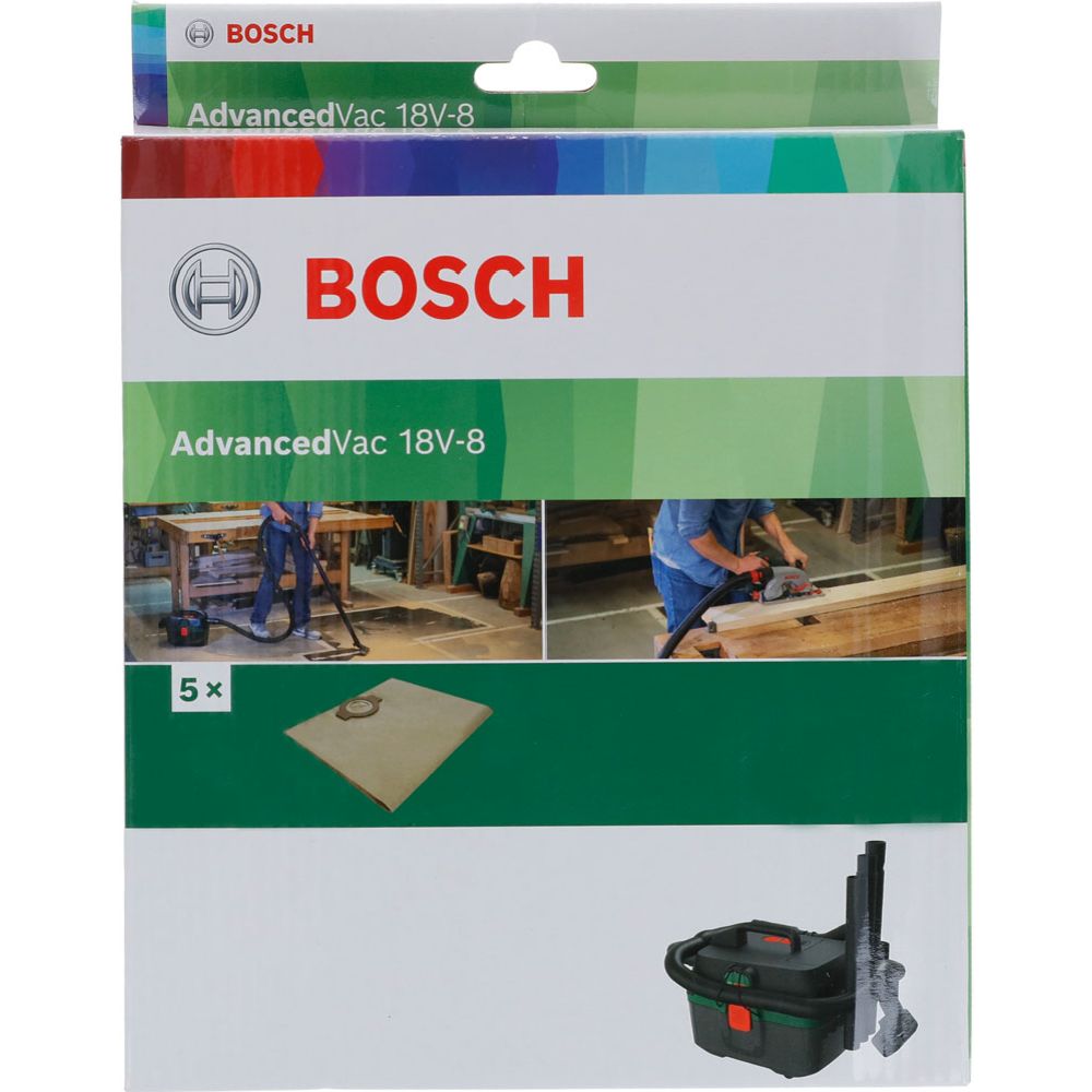 Bosch AdvancedVac 18V-8 filtrikott paber 5 tk