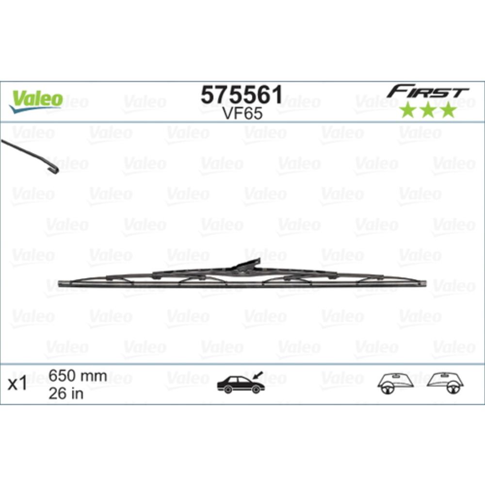 Valeo First Classic FC65/VF65 pyyhkijänsulka 65 cm