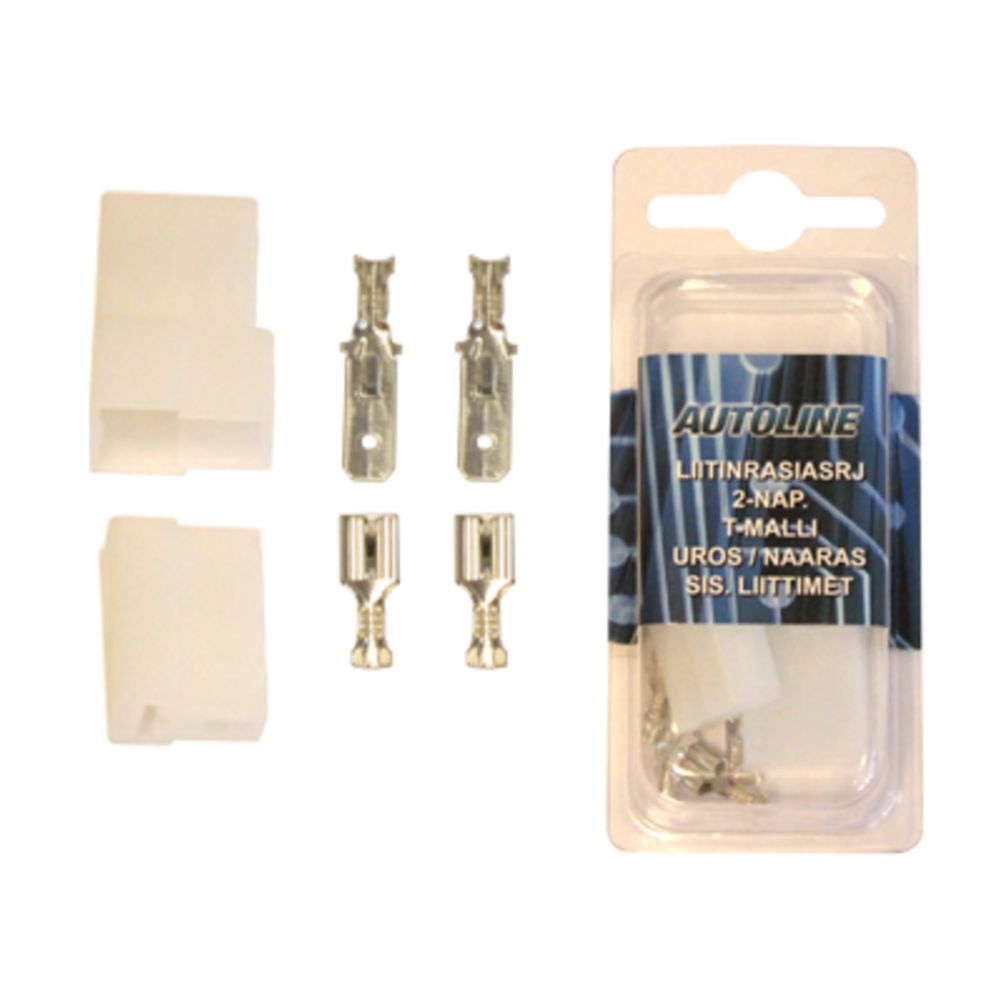 Kontaktdonssats 2 stift T-modell