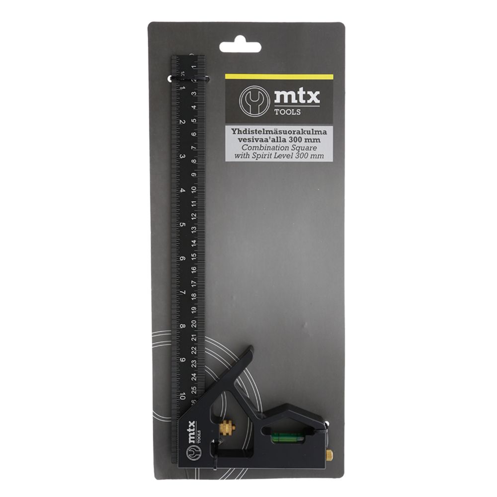 MTX Tools yhdistelmäsuorakulma vesivaa'alla 300 mm
