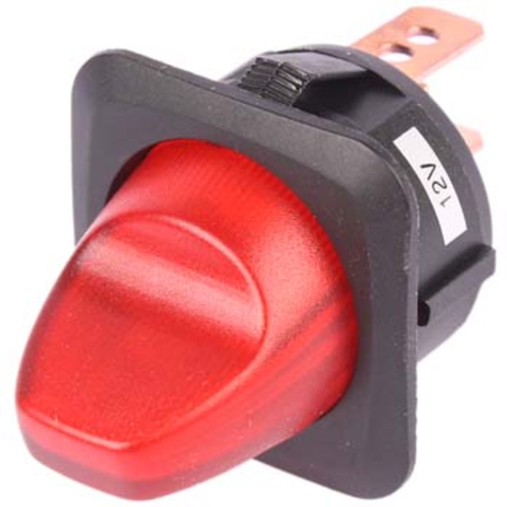 Strömbytare 12 V / 25 A A röd
