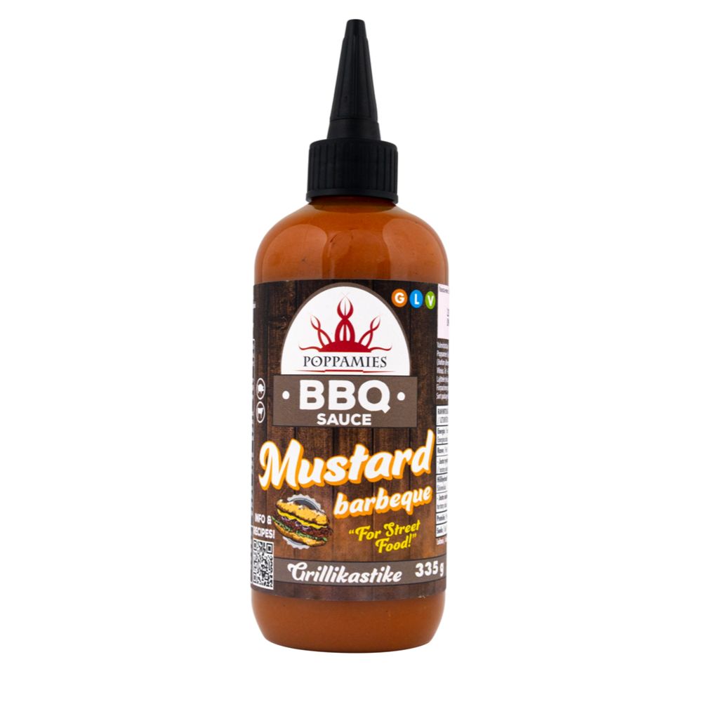 Poppamies BBQ Sauce Mustard barbeque grillkaste, 335 g