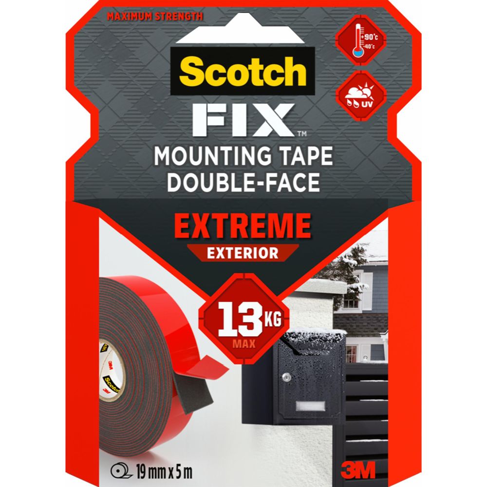 Scotch monteringstejp dubbelhäftande 19 mm x 5 m