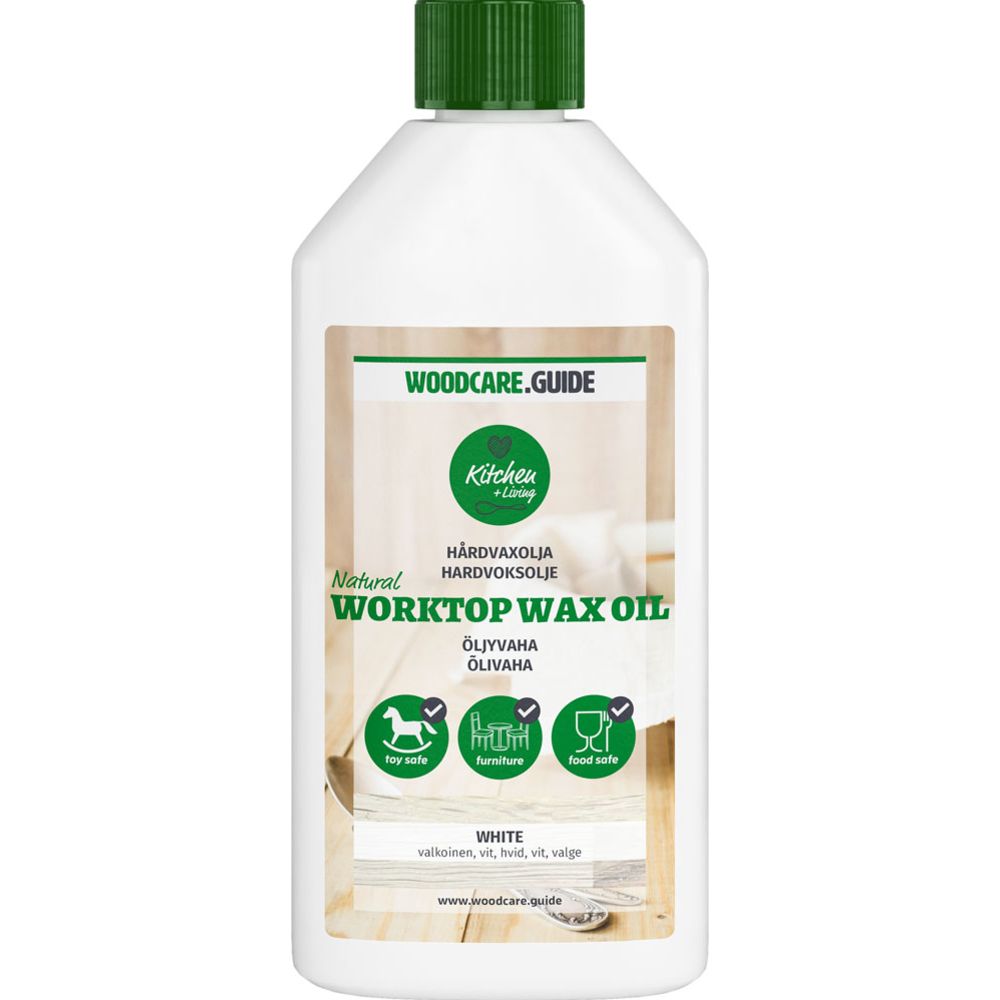 Woodcare Natural Worktop Wax Oil öljyvaha valkoinen 250 ml
