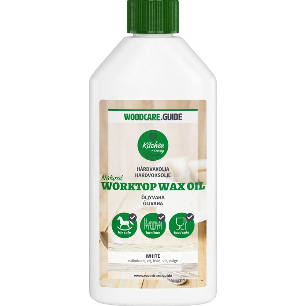 Woodcare Natural Worktop Wax Oil vaxolja vit 250 ml