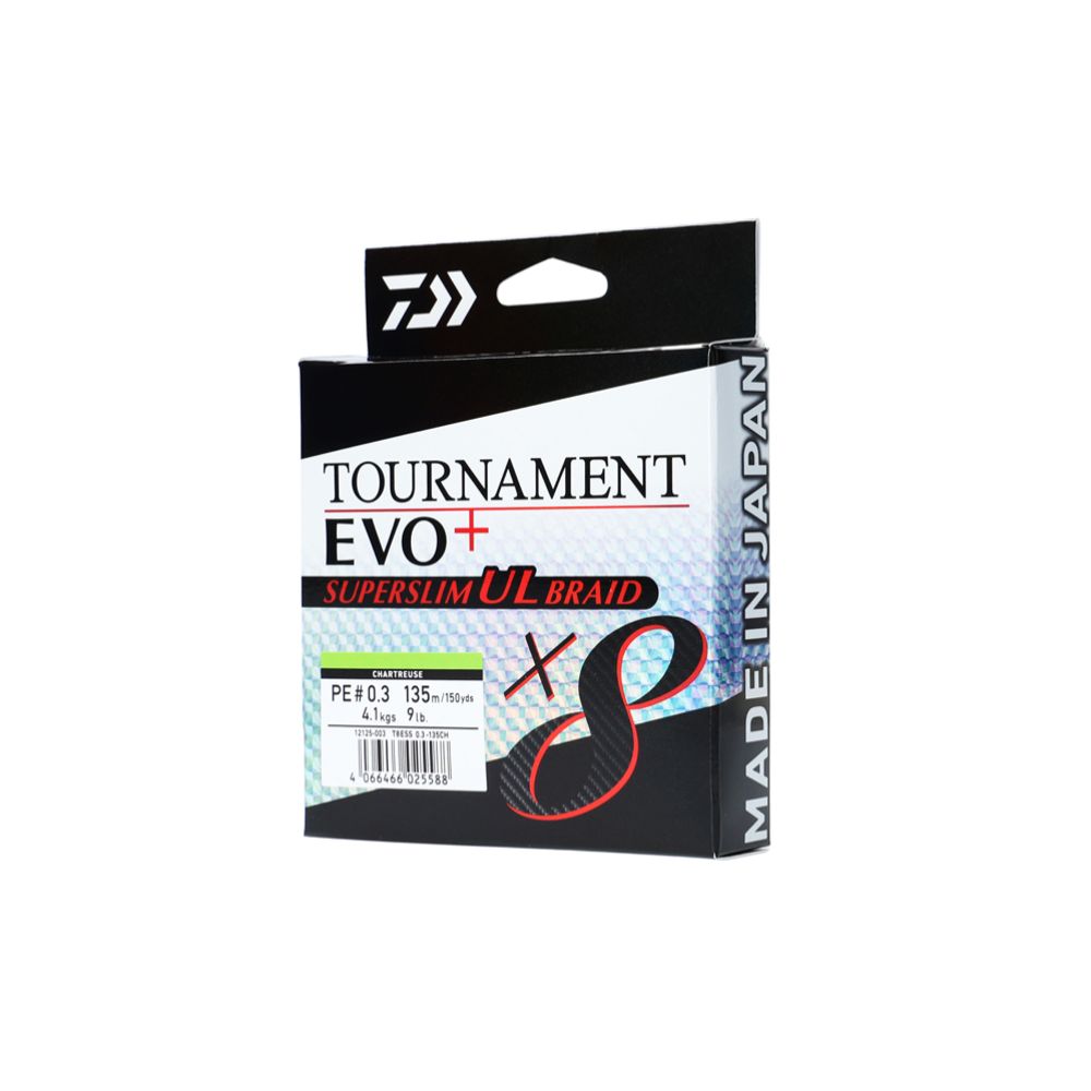 Daiwa Tournament EVO+ Super Slim X8 kuitusiima 135 m