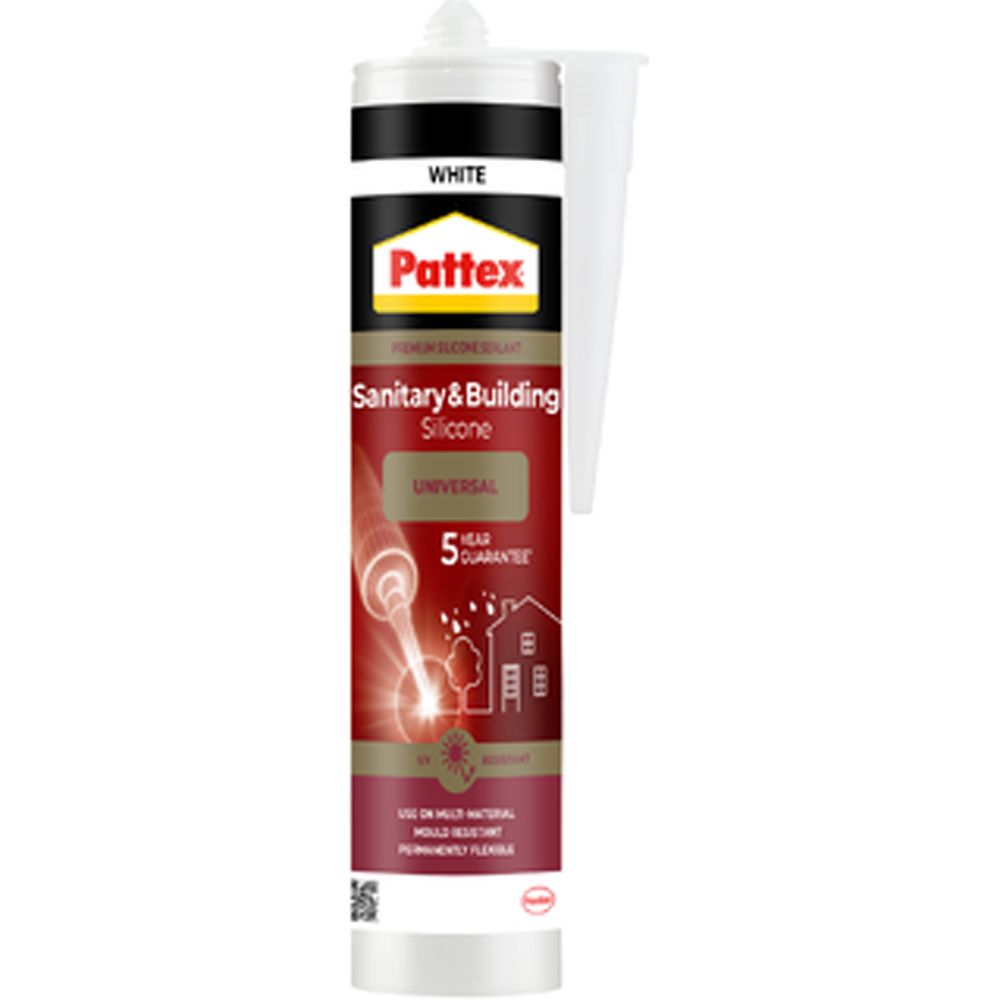 Pattex Sanitet- och Byggsilikon 280 ml Vit