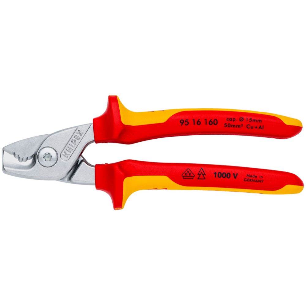 Knipex® 95 16 160 VDE StepCut kaablilõikur max 15 mm Cu+Al 160 mm