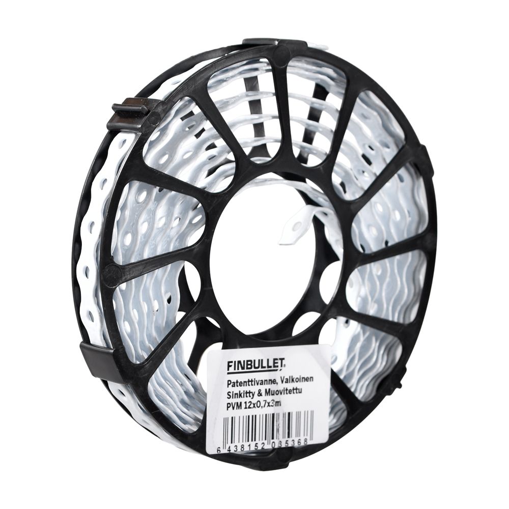 Finbullet patentband vit 12 x 0.7 x 3 m