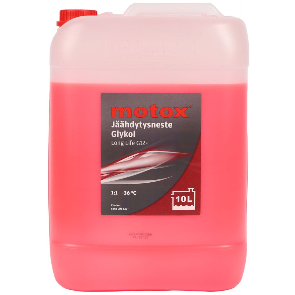 Motox LongLife G12+ glykol röd 100 % 10 L