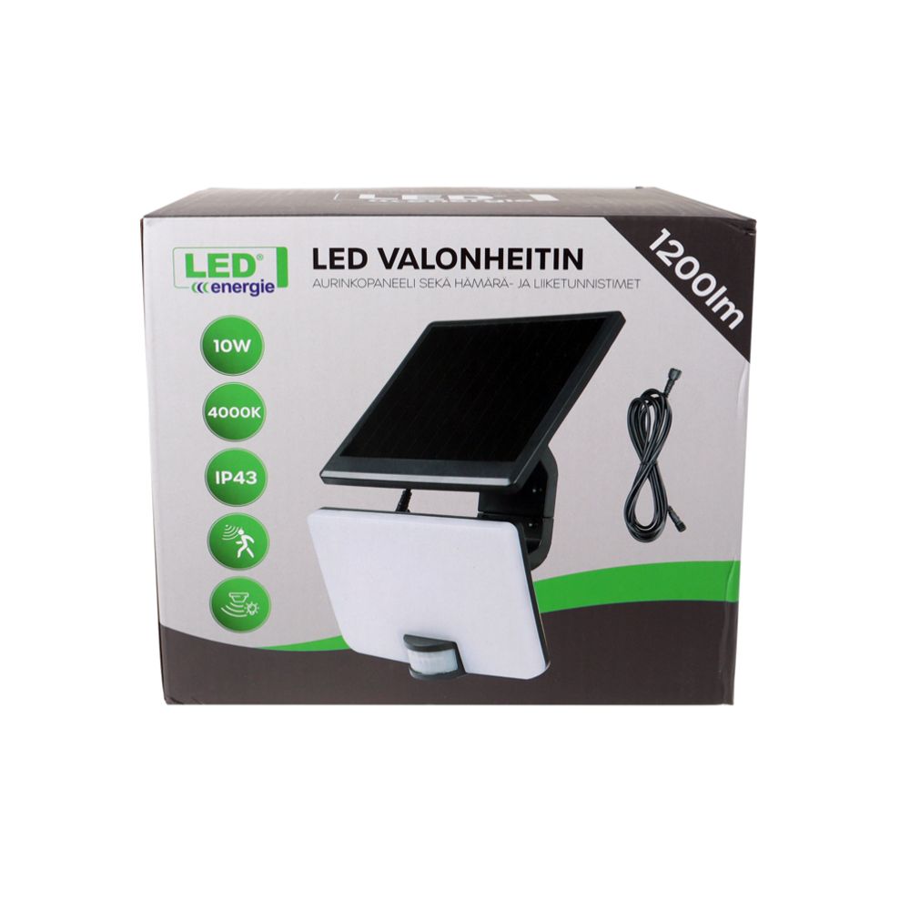 Led Energie päikesepaneeliga prožektor 10W 1200lm 4000K