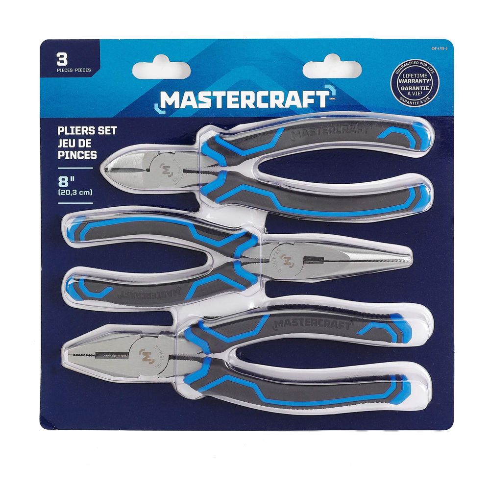 Mastercraft 8-tums tångset, 3 delar
