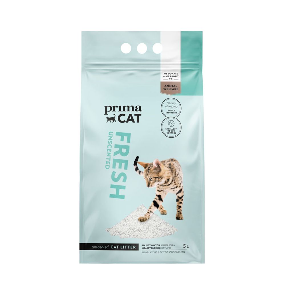 PrimaCat Fresh Unscented kassiliiv valge 5 l
