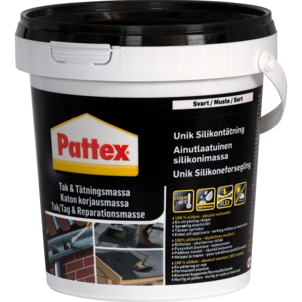 PATTEX Katonkorjausmassa musta 750ml